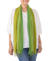 Silk scarf, 'Sour Candy' - Artisan Handwoven Fringed Green Silk Scarf from Thailand (image 2c) thumbail