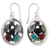 Garnet and moonstone dangle earrings, 'Bouquet' - Multigem and Silver Dangle Earrings