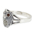 Marcasite and garnet cocktail ring, 'Little Owl' - Thai Garnet and Marcasite Sterling Silver Cocktail Ring (image 2b) thumbail