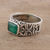 Men's onyx ring, 'Verdant Statement' - Men's Green Onyx Ring Crafted in India (image 2b) thumbail
