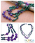 Malachite and amethyst strand necklace, 'Jacaranda Passions' - Malachite and amethyst strand necklace