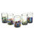 Blown glass tumblers, 'Confetti Festival' (set of 5) - Handblown Recycled Glass Tumbler Drinkware (Set of 5)