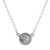Opal pendant necklace, 'Mysterious Pool' - Round Opal and Sterling Silver Cable Chain Pendant Necklace thumbail