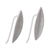 Sterling silver drop earrings, 'Bamboo Leaves' - Leaf-shaped Earrings in Brushed Satin Sterling Silver