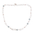 Pearl and blue chalcedony long necklace, 'Innovate' - Pearl Chalcedony and Sterling Silver Necklace from India