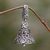 Sterling silver bell pendant, 'Musical Bell' - Sterling Silver Bell Pendant Charm Enhancer