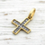 Gold plated pendant, 'Resplendent Cross' - Gold Plated Cubic Zirconia Cross Pendant from Mexico
