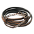Leather wrap bracelet, 'Palau Dewata in Charcoal' - Gray Leather Wrap Bracelet with Silver Plated Pendant