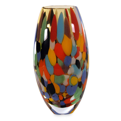 Unique Murano Inspired Glass Vase