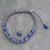 Lapis lazuli Shambhala-style bracelet, 'Truth and Prayer' - Lapis lazuli Shambhala-style bracelet