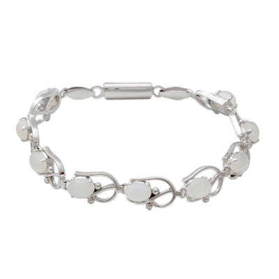 Moonstone bracelet, 'Sweet Jasmine' - Moonstone bracelet