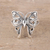 Sterling silver band ring, 'Butterfly Companion' - Butterfly Sterling Silver Band Ring from India (image 2) thumbail