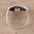 Sterling silver band ring, 'Butterfly Companion' - Butterfly Sterling Silver Band Ring from India (image 2c) thumbail