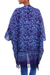 Batik rayon kimono jacket, 'Denpasar Royalty' - Batik Rayon Kimono Jacket in Imperial Purple from Bali (image 2d) thumbail