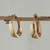 Gold hoop earrings, 'Flash of Sun' - High-Polish 10k Gold Hoop Earrings from Brazil