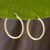 Gold plated sterling silver hoop earrings, 'Eternal Gleam' - 18k Gold Plated Sterling Silver Hoop Earrings from Peru (image 2) thumbail