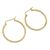 Gold plated sterling silver hoop earrings, 'Eternal Gleam' - 18k Gold Plated Sterling Silver Hoop Earrings from Peru thumbail