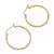 Gold plated sterling silver hoop earrings, 'Eternal Gleam' - 18k Gold Plated Sterling Silver Hoop Earrings from Peru (image 2c) thumbail