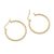 Gold plated sterling silver hoop earrings, 'Eternal Gleam' - 18k Gold Plated Sterling Silver Hoop Earrings from Peru (image 2d) thumbail