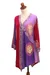 Rayon tunic, 'Color Symphony in Purple' - Red and Purple Hand Batik Textured Rayon Flowing Tunic