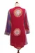 Rayon tunic, 'Color Symphony in Purple' - Red and Purple Hand Batik Textured Rayon Flowing Tunic