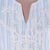 Baumwolltunika - Baumwolltunika mit himmelblauen Streifen aus Indien