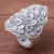 Sterling silver cocktail ring, 'Charming Daisies' - Floral Sterling Silver Cocktail Ring from Thailand (image 2) thumbail