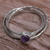 Amethyst solitaire ring, 'Magical Essence in Purple' - Amethyst and Sterling Silver Solitaire Ring from Indonesia (image 2b) thumbail