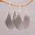 Silver plated hoop earrings, 'Resourceful' - Modern Flat Sterling Silver Plated Brass Hoop Earrings