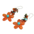 Carnelian and unakite flower earrings, 'Sunny Blooms' - Carnelian Handcrafted Earrings