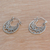 Sterling silver hoop earrings, 'Moonlight Descent' - Sterling Silver Hoop Earrings Handcrafted in Bali (image 2c) thumbail