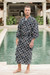 Men's cotton batik robe, 'Midnight Fireworks' - Men's Batik Cotton Robe (image 2) thumbail