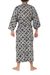 Men's cotton batik robe, 'Midnight Fireworks' - Men's Batik Cotton Robe (image 2c) thumbail