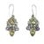 Citrine and amethyst dangle earrings, 'Secret Garden' - Balinese Citrine and Amethyst Silver Earrings thumbail