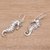 Sterling silver dangle earrings, 'Friendly Seahorse' - Seahorse Motif Dangle Earrings in Sterling Silver (image 2c) thumbail
