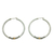 Gold accent hoop earrings, 'Celuk's Kencana' - Sterling Silver Hoop Earrings with Golden Accents thumbail