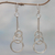 Sterling silver dangle earrings, 'Three Circles' - Sterling Silver Circular Dangle Earrings from Indonesia (image 2) thumbail