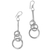 Sterling silver dangle earrings, 'Three Circles' - Sterling Silver Circular Dangle Earrings from Indonesia (image 2a) thumbail