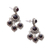 Granat-Kronleuchter-Ohrringe - Kronleuchter-Ohrringe aus Sterlingsilber und Granat