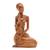 Wood statuette, 'Mother's Gift' - Mother and Child Hand Carved Suar Wood Sculpture thumbail