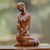 Wood statuette, 'Mother's Gift' - Mother and Child Hand Carved Suar Wood Sculpture (image 2b) thumbail