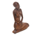 Wood statuette, 'Mother's Gift' - Mother and Child Hand Carved Suar Wood Sculpture (image 2d) thumbail