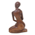 Wood statuette, 'Mother's Gift' - Mother and Child Hand Carved Suar Wood Sculpture (image 2e) thumbail
