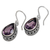 Amethyst dangle earrings, 'Sparkling Dew' - 925 Silver Earrings with Amethyst Total 8 Carats from Bali (image 2d) thumbail