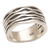 Sterling silver band ring, 'Soul Current' - Artisan Handmade 925 Sterling Silver Band Ring Indonesia thumbail