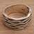 Sterling silver band ring, 'Soul Current' - Artisan Handmade 925 Sterling Silver Band Ring Indonesia (image 2b) thumbail