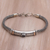 Gold accent amethyst pendant bracelet, 'Center of Hope' - Gold Accent 925 Silver Amethyst Pendant Bracelet form Bali (image 2b) thumbail