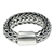Men's sterling silver band ring, 'Dragon Sigh' - Men's sterling silver band ring thumbail