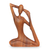 Escultura de madera, 'Yoga Stretch' - Escultura de madera de Indonesia