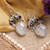 Rainbow moonstone and amethyst dangle earrings, 'Aura' - Sterling Silver Multigem Rainbow Moonstone Earrings